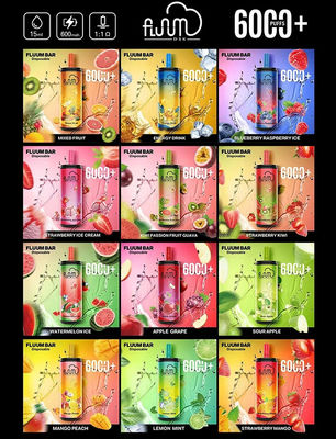 Оптовое FluumBar6000 устранимое ejuice 650mAh vape 6000puffs 15ml наполненное Пре