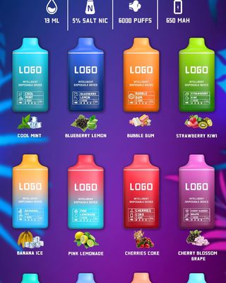 слоек картины 6000 Vape OEM 15ml 650mAh стручок резиновых устранимый