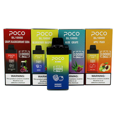 Высокопроизводительный дизайн POCO 10000PUFFS одноразовая вейп-ручка с 20 мл электронной жидкости и 5% ника