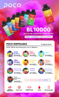 Высокопроизводительная большая бутылочная вейп-модель без POCO 10000 бутылок смешанного цвета Ник 0% для вас