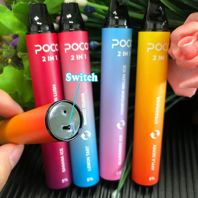 Poco удваивает 2 в 1 2000 слоек 6.0ml 950mAh приправило ручку Vape льда манго устранимую