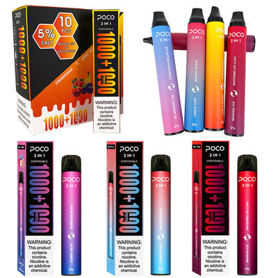 Poco удваивает 2 в 1 2000 слоек 6.0ml 950mAh приправило ручку Vape льда манго устранимую
