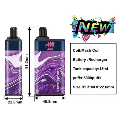 AIS Air 5000 Аккумуляторная ручка Vape Pen Солевой никотин Одноразовая ручка 75 г