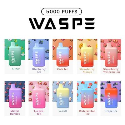 Waspe 5000Puffs E Сигареты одноразовые вейпы 13 мл 2%/3%/5% Ник 650mah перезаряжаемый