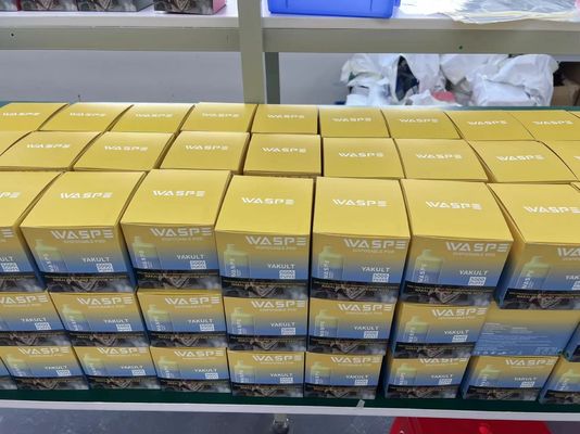 5000 пуп Waspe Перезаряжаемая одноразовая вейп- ручка с предварительно заполненным соком 13 мл