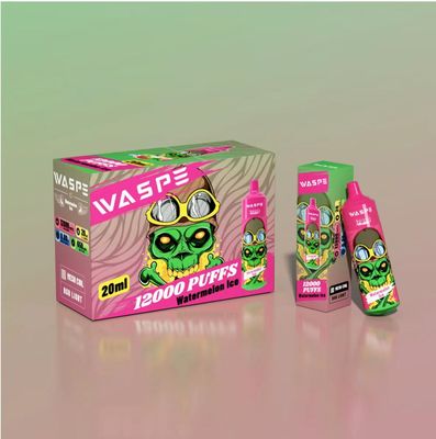 Waspe 12000 Puff перезаряжаемый одноразовый вейп Фруктовый аромат E Cig OEM доступен
