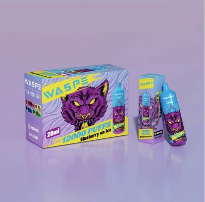 Waspe 12000 Puff перезаряжаемый одноразовый вейп Фруктовый аромат E Cig OEM доступен