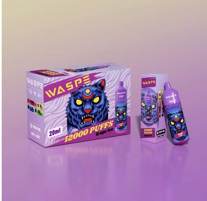Waspe 12000 одноразовая перезаряжаемая ручка Vaping до 12000 Puffs с 10 ароматами