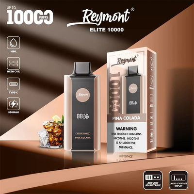 Elite 10000 Puffs Перезаряжаемое одноразовое устройство для вейпа 1.2 Ом Сопротивление сетка катушка 8 Фруктовый аромат