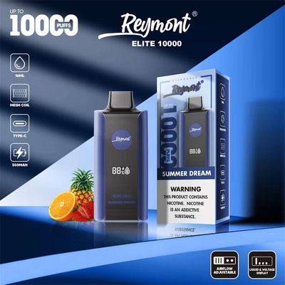 Elite 10000 Puffs Перезаряжаемое одноразовое устройство для вейпа 1.2 Ом Сопротивление сетка катушка 8 Фруктовый аромат