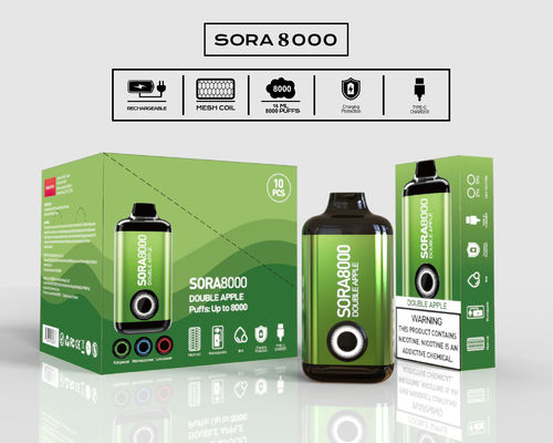 Sora000 Puffs одноразовые электронные сигареты 1,1 мм 14 мл предварительно заполненный сок