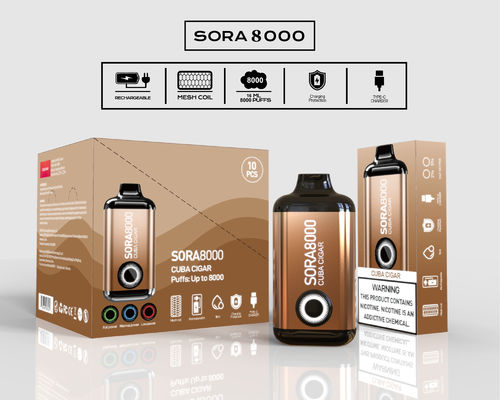 Sora000 Puffs одноразовые электронные сигареты 1,1 мм 14 мл предварительно заполненный сок