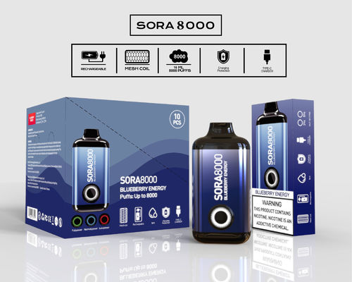 Sora000 Puffs одноразовые электронные сигареты 1,1 мм 14 мл предварительно заполненный сок