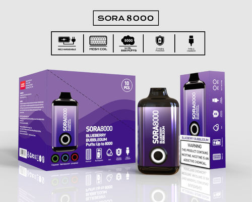 OEM 14ml 8000 Puffs ароматизированный одноразовый вап Sora Pen 1.1ohm сетка катушка