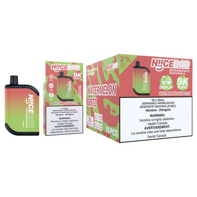 9000Puffs Долговечная батарея 750mAh одноразовая вейп-ручка с 15 мл E-Liquid 14 вкусов