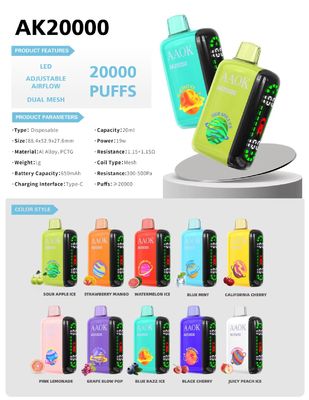Geek Bar Plus AKKOK 20000puffs одноразовая вейп-ручка с логотипом экрана