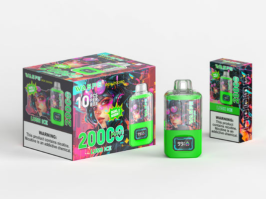650 Мах Rgb Light Big Puff Vape с 24 мл сока и 20000 пуфсов Sus304 OEM цвет