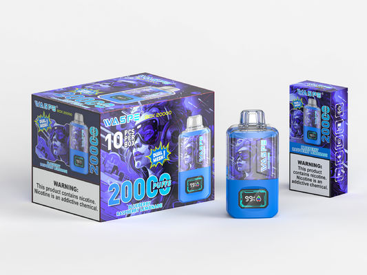 650 Мах Rgb Light Big Puff Vape с 24 мл сока и 20000 пуфсов Sus304 OEM цвет