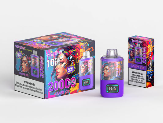 650 Мах Rgb Light Big Puff Vape с 24 мл сока и 20000 пуфсов Sus304 OEM цвет
