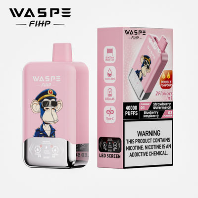 40000 пушек двойного аромата WASPE FiHP 40K 36mL предварительно заполненный одноразовый вейп